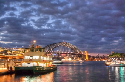 Night-time Sydney Harbour